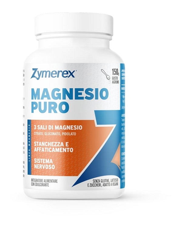 ZYMEREX MAGNESIO PURO 150 G GUSTO AGRUMI CON EDULCORANTE SENZA ZUCCHERI SENZA GLUTINE SENZA LATTOSIO - Gruppofarmastore.it