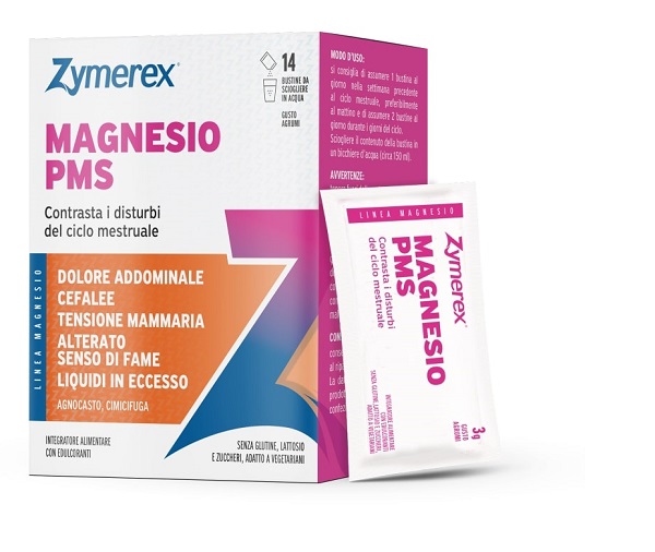 ZYMEREX MAGNESIO PMS 14 BUSTINE DA 3 G GUSTO AGRUMI CON EDULCORANTI SENZA ZUCCHERI SENZA GLUTINE SENZA LATTOSIO - Gruppofarmastore.it