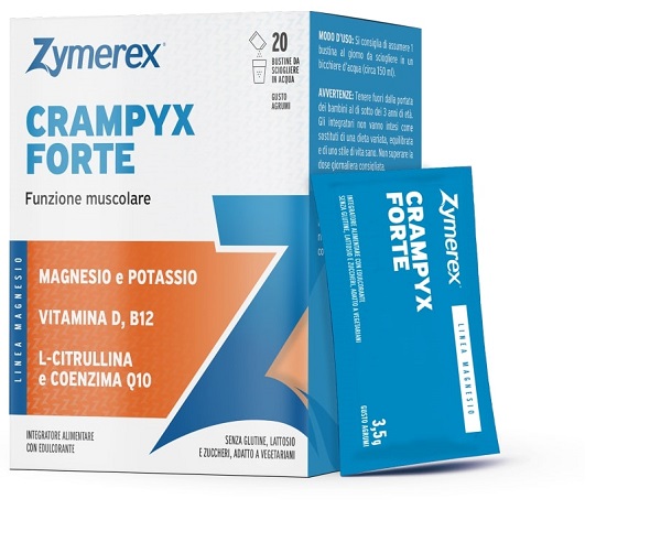 ZYMEREX CRAMPYX FORTE 20 BUSTINE DA 3,5 G GUSTO AGRUMI CON EDULCORANTE SENZA ZUCCHERI SENZA GLUTINE SENZA LATTOSIO - Gruppofarmastore.it