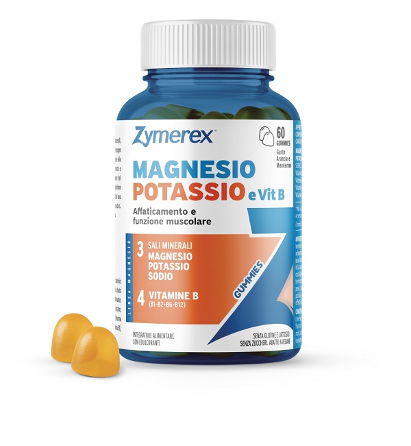 ZYMEREX MAGNESIO POTASSIO E VIT B 60 GUMMIES GUSTO ARANCIA E MANDARINO CON EDULCORANTI SENZA ZUCCHERI SENZA GLUTINE SENZA LATTOSIO - Gruppofarmastore.it