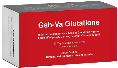 GSH-VA GLUTATIONE 60 CAPSULE ACIDO-RESISTENTI SENZA GLUTINE NATURALMENTE PRIVO DI LATTOSIO - Gruppofarmastore.it