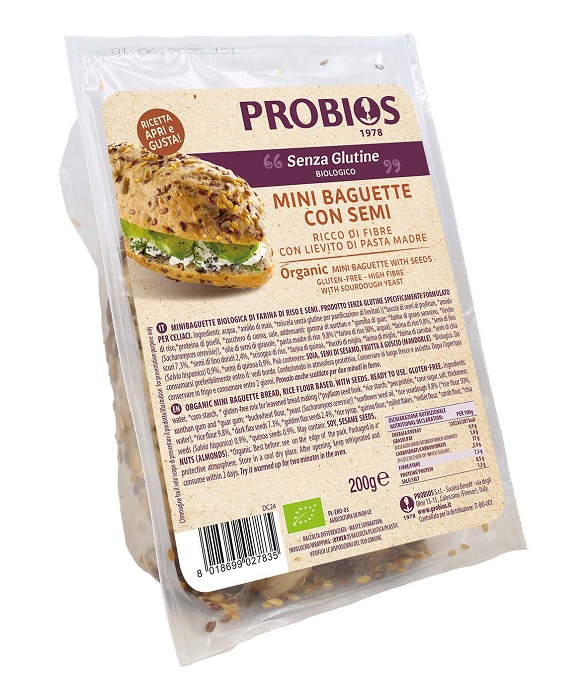 PROBIOS MINI BAGUETTE SEMI 2 PEZZI DA 100 G - Gruppofarmastore.it