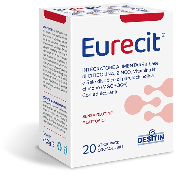 EURECIT 20 STICK PACK OROSOLUBILI DA 1,26 G CON EDULCORANTI SENZA GLUTINE SENZA LATTOSIO - Gruppofarmastore.it