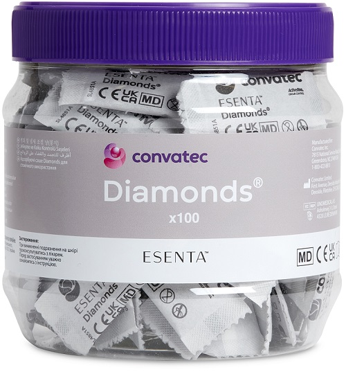 BUSTINE GELIFICANTI ANTIODORE PER STOMIA ESENTA DIAMONDS 100 PEZZI - Gruppofarmastore.it
