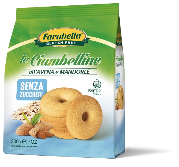 FARABELLA CIAMBELLINE SENZA ZUCCHERO ALL'AVENA E MANDORLE 200 G - Gruppofarmastore.it