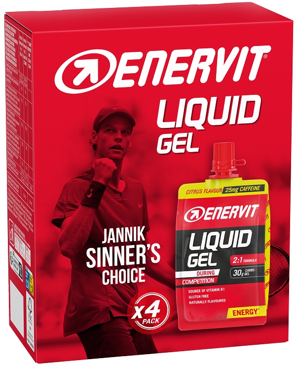 ENERVIT SPORT LIQUID GEL CITRUS CON CAFFEINA 4 PEZZI DA 60 ML - Gruppofarmastore.it