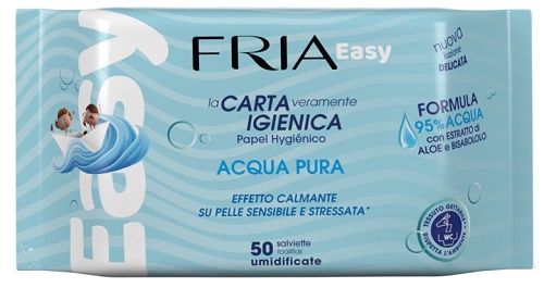 FRIA EASY CARTA IGIENICA ACQUA PURA EFFETTO CALMANTE 50 SALVIETTE - Gruppofarmastore.it