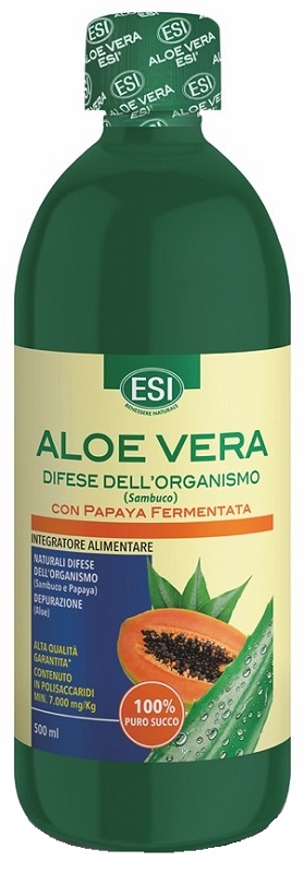 ESI ALOE VERA DIFESE DELL'ORGANISMO SAMBUCO CON PAPAYA FERMENTATA SUCCO 500 ML - Gruppofarmastore.it