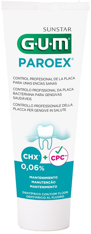 GUM PAROEX 0,06 CHX DENTIFRICIO AL FLUORO 75 ML - Gruppofarmastore.it