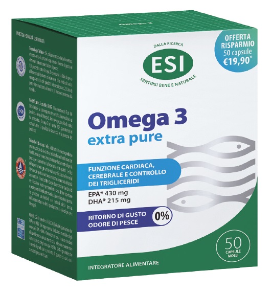 ESI OMEGA 3 EXTRA PURE 50 CAPSULE MOLLI OFFERTA SENZA GLUTINE - Gruppofarmastore.it