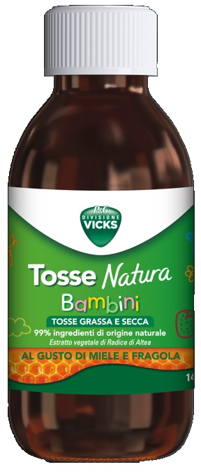VICKS TOSSE NATURA BAMBINI TOSSE GRASSA E SECCA GUSTO MIELE E FRAGOLA 140 ML - Gruppofarmastore.it