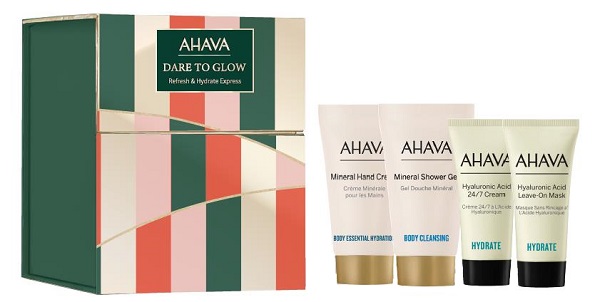 AHAVA REFRESH & HYDRATE EXPRESS 1 CREMA VISO 15 ML + 1 MASCHERA VISO 15 ML + 1 CREMA MANI 40 ML + 1 GEL DOCCIA 40 ML - Gruppofarmastore.it