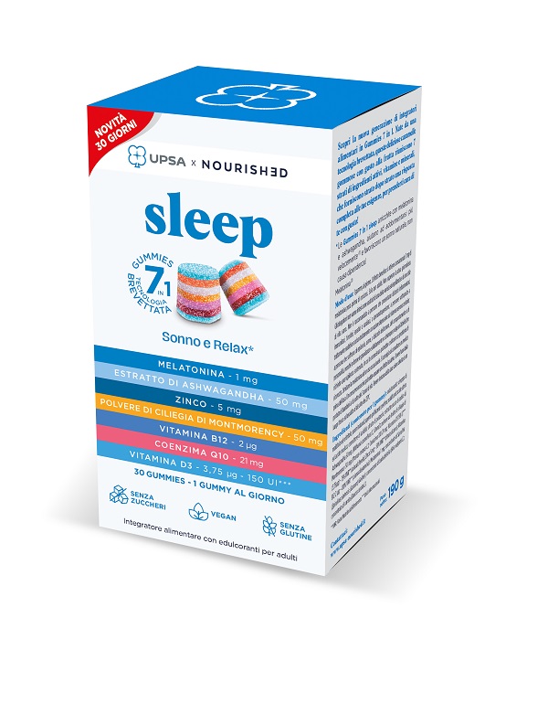 UPSA X NOURISHED SLEEP 30 GIORNI NUOVA FORMULAZIONE 30 GUMMIES - Gruppofarmastore.it