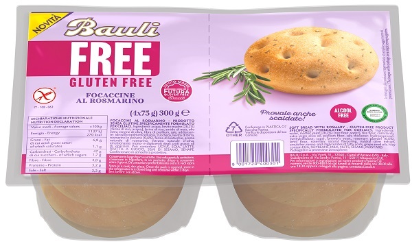 BAULI FREE FOCACCINE ROSMARINO 4 PEZZI DA 75 G - Gruppofarmastore.it