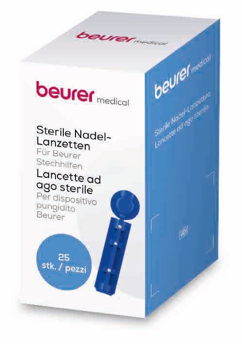 LANCETTE PUNGIDITO BEURER AGO STERILE GAUGE 28 25 PEZZI - Gruppofarmastore.it