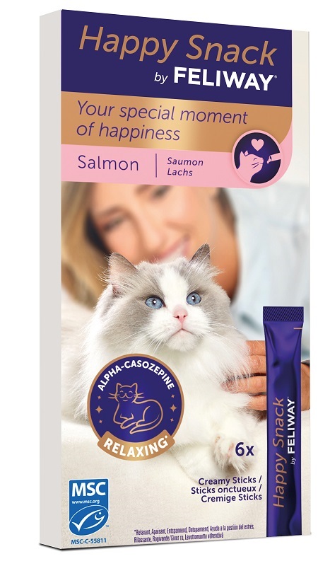 FELIWAY HAPPY SNACK SALMONE 6 STICK - Gruppofarmastore.it