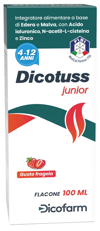 DICOTUSS JUNIOR GUSTO FRAGOLA 100 ML - Gruppofarmastore.it