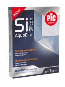 CEROTTO PIC SOLUTION SISILICON AQUABLOC 5X7 CM RIMOZIONE INDOLORE 5 PEZZI - Gruppofarmastore.it