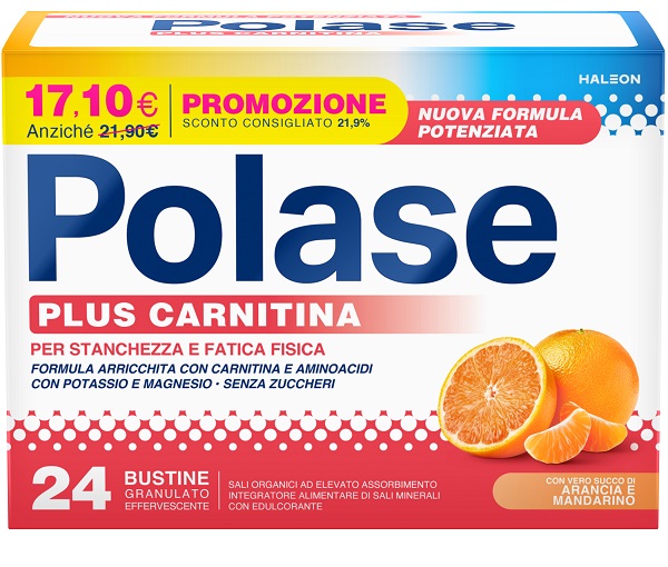 POLASE PLUS CARNITINA PROMO 24 BUSTINE GRANULATO EFFERVESCENTE DA 6,8 G - Gruppofarmastore.it