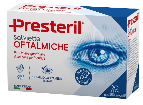 SALVIETTE OFTALMICHE PRESTERIL 20 PEZZI - Gruppofarmastore.it
