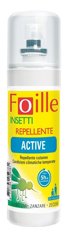 FOILLE INSETTI REPELLENTE ACTIVE 100 ML - Gruppofarmastore.it