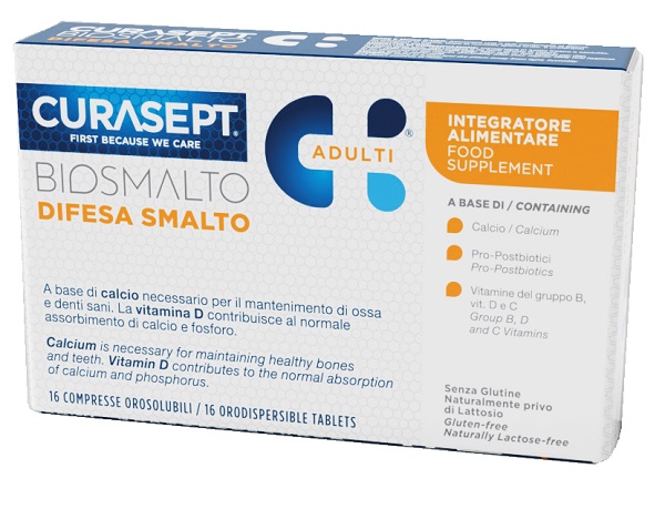 CURASEPT BIOSMALTO DIFESA SMALTO ADULTI 16 COMPRESSE OROSOLUBILI - Gruppofarmastore.it