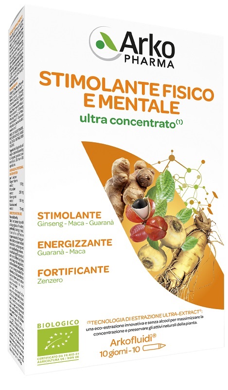 ARKOFLUIDI STIMOLANTE FISICO MENTALE ULTRACONCENTRATO 10 FIALE DA 15 ML - Gruppofarmastore.it