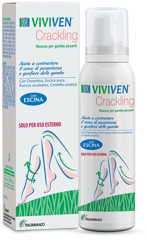 VIVIVEN CRACKLING MOUSSE GAMBE PESANTI 150 ML - Gruppofarmastore.it