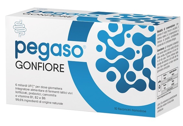 PEGASO GONFIORE 10 FLACONCINI DA 10 ML SENZA GLUTINE NATURALMENTE PRIVO DI LATTOSIO - Gruppofarmastore.it