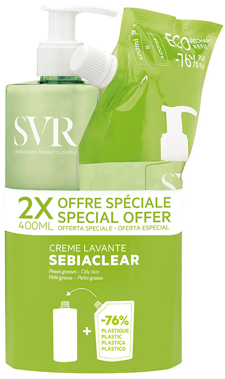 SEBIACLEAR CREME LAVANTE 400 ML + REFILL 400 ML - Gruppofarmastore.it