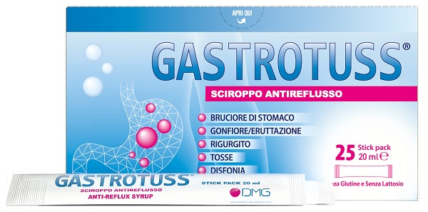 GASTROTUSS 25 STICK PACK DA 20 ML SCIROPPO ANTIREFLUSSO - Gruppofarmastore.it