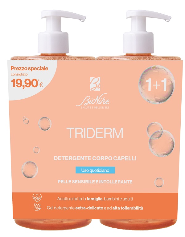 TRIDERM BIPACK DETERGENTE CORPO CAPELLI 750 ML - Gruppofarmastore.it
