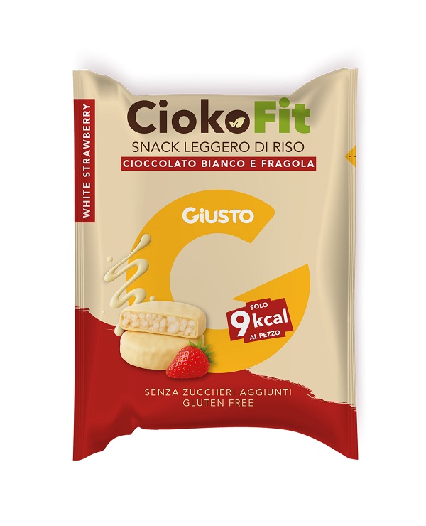 GIUSTO SENZA GLUTINE CIOKOFIT CIOCCOLATO BIANCO E FRAGOLA 30 G - Gruppofarmastore.it