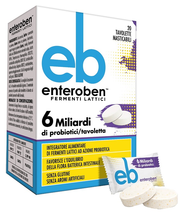 ENTEROBEN 6 MILIARDI 20 TAVOLETTE MASTICABILI - Gruppofarmastore.it