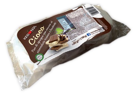 KEBONTA' CIOCO CIOCCOLATO BIANCO E CIOCCOLATO FONDENTE 2 MONOPORZIONI X 90 G - Gruppofarmastore.it