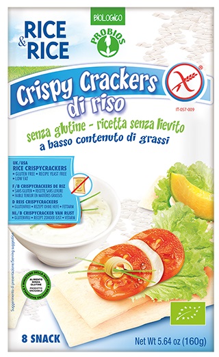 RICE&RICE CRISPY CRACKERS 100% RISO 160 G SENZA LIEVITO - Gruppofarmastore.it