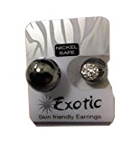 ORECCHINO STERILE BJE602 CRYSTAL BALL/METAL BALL - Gruppofarmastore.it