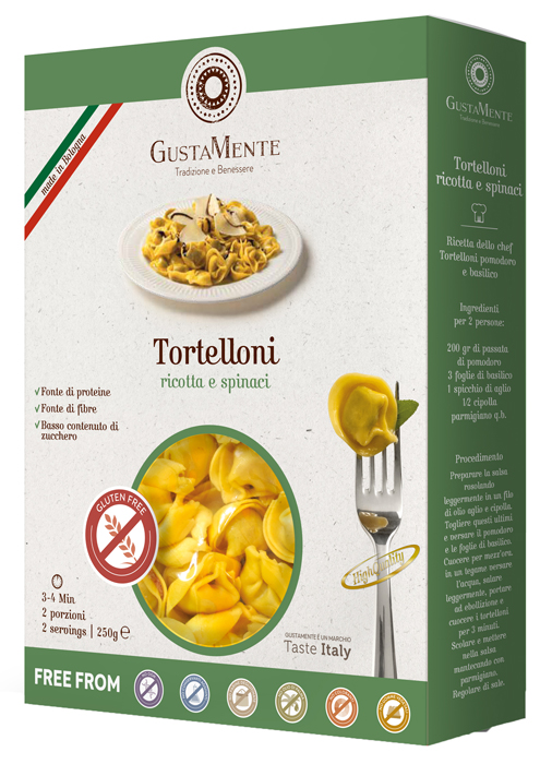 GUSTAMENTE TORTELLONI RICOTTA E SPINACI 250 G - Gruppofarmastore.it