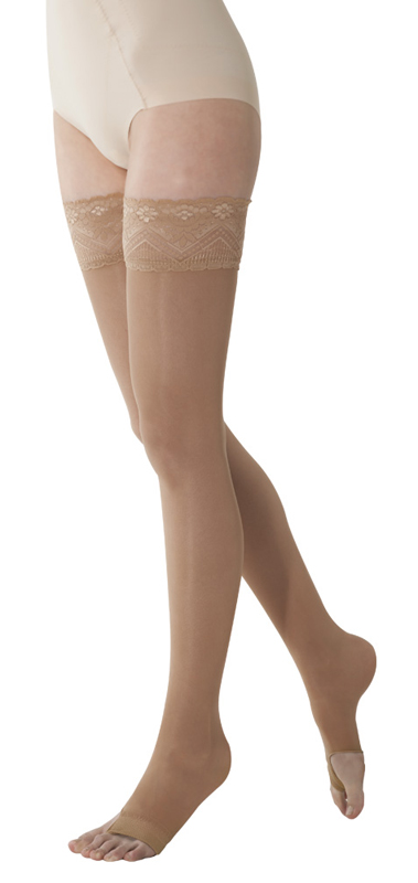 CALZA AUTOREGGENTE MARILYN 140 DENARI PUNTA APERTA PREVENTIVA CAMEL 2-M - Gruppofarmastore.it