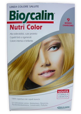 BIOSCALIN NUTRI COLOR 9 BIONDO CHIARISSIMO SINCROB 124 ML - Gruppofarmastore.it