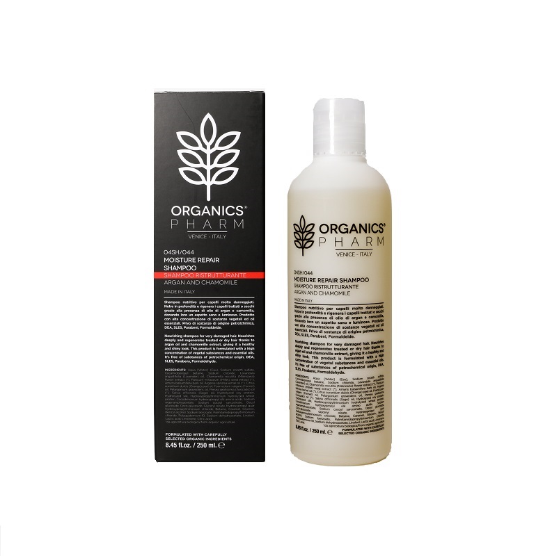 ORGANICS PHARM MOISTURE REPAIR SHAMPOO ARGAN OIL AND CHAMOMILLE 250 ML - Gruppofarmastore.it