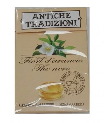 ANTICHE TRADIZIONI CARAMELLE SENZA ZUCCHERO FIORI D'ARANCIO  THE NERO - Gruppofarmastore.it