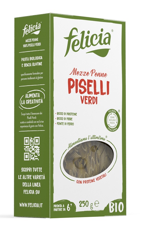 FELICIA BIO MEZZE PENNE PISELLI VERDI 250 G - Gruppofarmastore.it