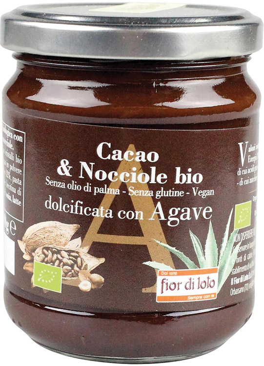 CREMA SPALMABILE CACAO E NOCCIOLE CON AGAVE BIO 200 G - Gruppofarmastore.it