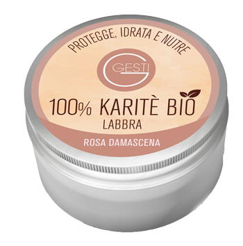 GESTI 100% KARITE' BIO 10 ML ROSA DAMASCENA LABBRA - Gruppofarmastore.it