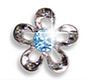 ORECCHINI STERILI BJT943 METAL FLOWER W/AQUA CRY - Gruppofarmastore.it