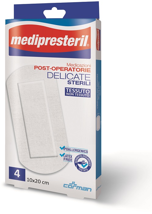 MEDIPRESTERIL MEDICAZIONI POST OPERATORIE DELICATE 10 X 20 4 PEZZI - Gruppofarmastore.it
