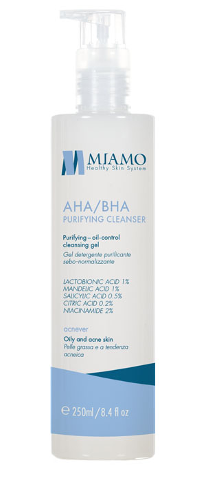 MIAMO ACNEVER AHA/BHA PURIFYING CLEANSER 250 ML - Gruppofarmastore.it