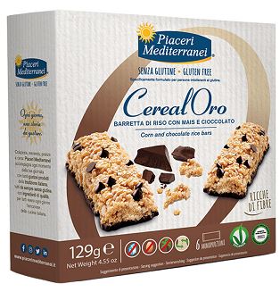 PIACERI MEDITERRANEI BARRETTA DI RISO CON MAIS E CIOCCOLATO 129 G - Gruppofarmastore.it