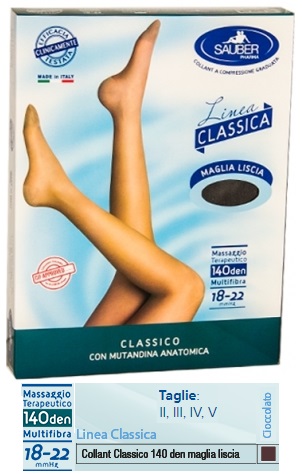 SAUBER CLASSICO COLLANT 140 DENARI MAGLIA LISCIA CIOCCOLATO 4 - Gruppofarmastore.it